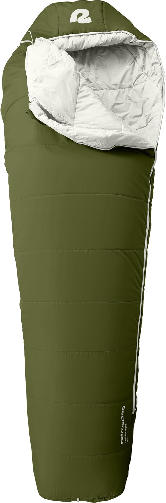 Retrospec Dream Sleeping Bag - 5, 15, 30 Mummy for Camping, Insulated Cold Weather, Lightweight Stuff Sack, Water-Resistant, Adjustable Draw Cords, Adult