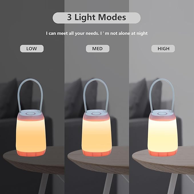 3 Pack LED Camping Light, 3 Light Modes Battery Powered Night Light for Indoor and Outdoor Emergency Light, Tent Lantern, Camping (Pink, Black, Green), three-colour