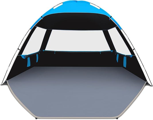 Venustas Beach Tent Sun Shelter for 3-10 Person, UPF 50+ UV Protection Canopy, Lightweight and Easy Setup Cabana, Portable Beach Shade