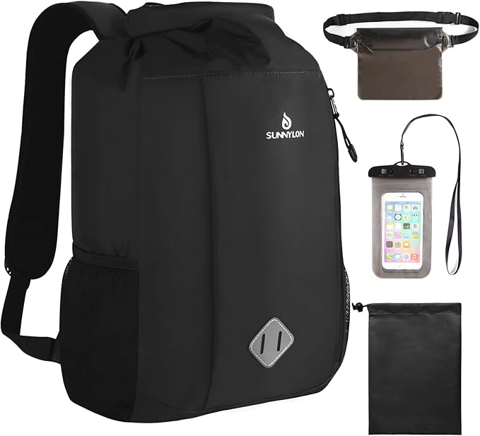 Dry Bag Backpack, 20L Dry Bag Waterproof with Waist Pouch and Phone Case,Roll top Dry bag for kayaking,Marine dry bag for Kayaking, Beach, Rafting, Boating, Hiking, Camping and Fishing