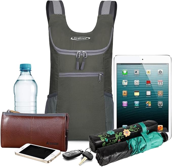 G4Free Lightweight Packable Hiking Backpack for Men Women Small Hiking Daypacks Foldable Shoulder Pack Casual Outdoor Bag 11L