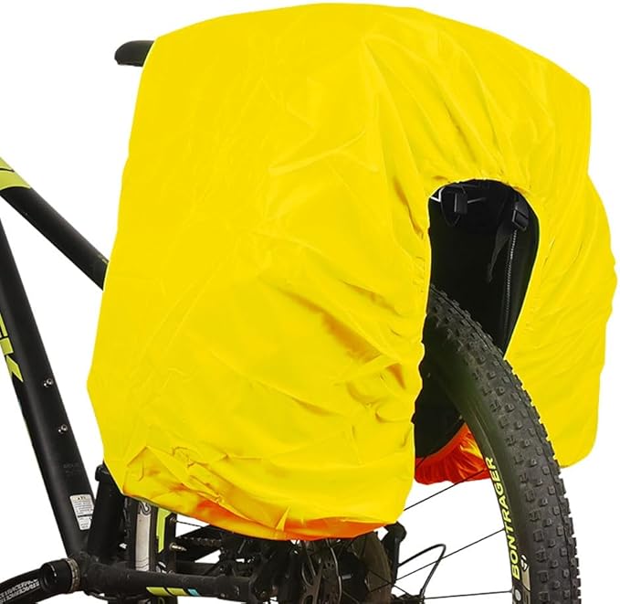 Bicycle Rear Rack Bag BIke Trunk Bag Rain Cover-Green