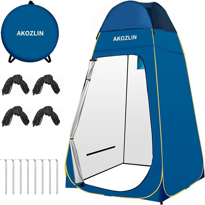 AKOZLIN Portable Pop Up Shower Tent Instant Privacy Dressing Changing Tent Outdoor Shower Room Camp Toilet Tent