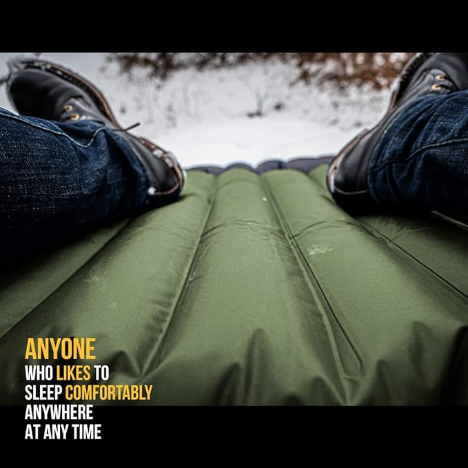 ZOOOBELIVES Extra Thickness | Wide Plus Sleeping Pad with Built-in Pump, Inflatable Camping Mattress of Ultimate Comfort for Car Camping, Tent, and Backpacking, Lightweight & Compact – Airlive2000P