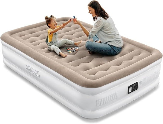 Air Mattress Full with Built in Pump, Blow Up Mattress Full, Upgraded Inflatable Mattress for Camping Guest Home, Comfort and Portable, Air Bed, colchon inflable