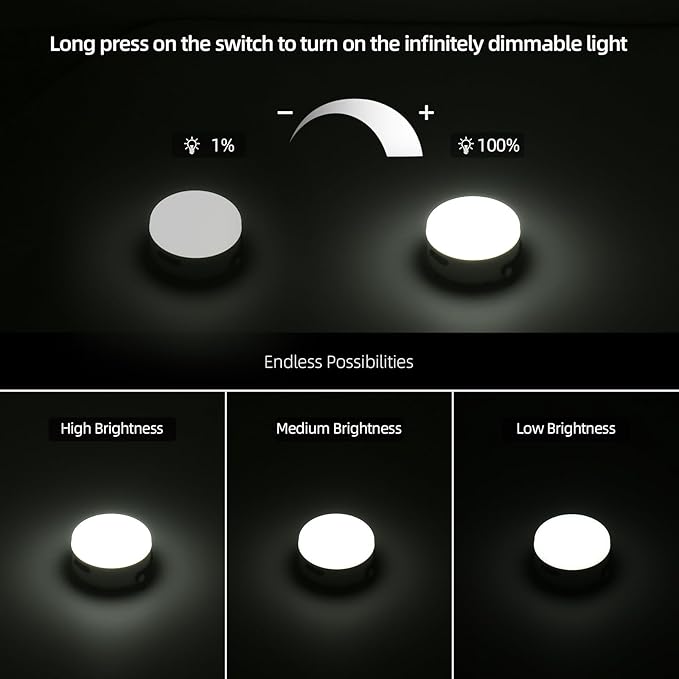 Led Rechargeable Camping Lantern with Tent Light & Portable Lamp - USB-C Magnetic Base, Stepless Dimmable, 2000mAh Battery, Hanging Design, Power Indicator, Compact & Lightweight
