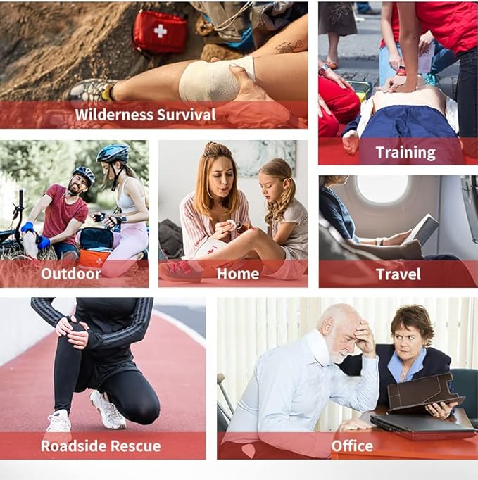 Galaxy 128 Pcs First Aid Kits for Survival Emergency Trauma Military Combat Tactical Hunting Camping Hiking IFAK EMT Bag (__128 Pcs Mini First Aid Kits)