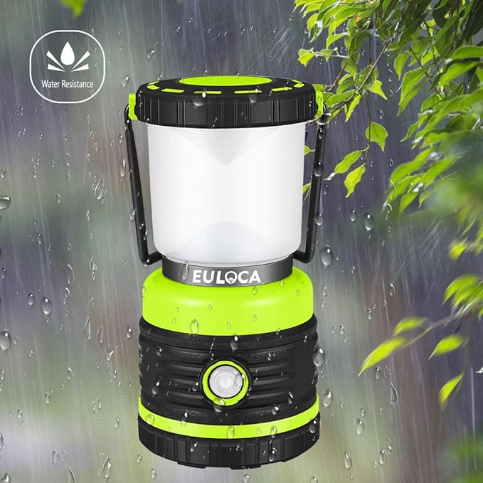 Battery Powered LED Camping Lantern, Super Bright Dimmable with 4 Light Modes, Waterproof Tent Light, Portable Lantern Flashlight for Hurricane, Emergency , Power Outages