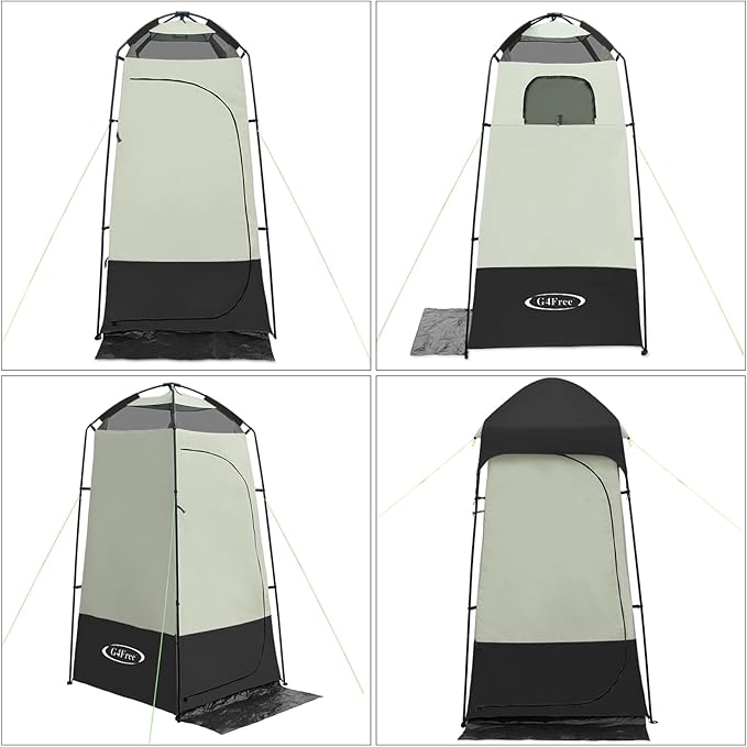G4Free Camping Shower Tent Privacy Tent Dressing Changing Room Portable Toilet Rain Shelter for Beach with Carry Bag