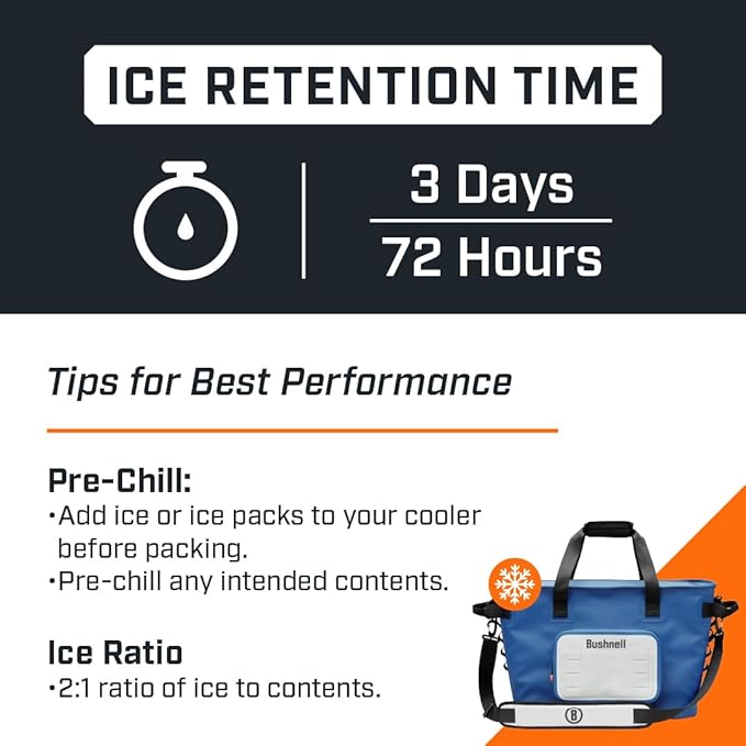Bushnell Soft Coolers | Insulated Portable Ice Chest The Best Bag Cooler for Beach, Drinks, Beverages, Travel, Camping, Picnic, Leak-Proof with Waterproof Zipper