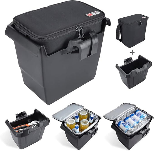 for Defender Center Underseat Storage Bin+Portable Ice Chest Cooler,Compatible with Can Am Defender/Defender Max 2016-2022 Replace OEM #715003446