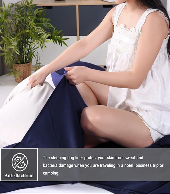 Sleeping Bag Liner Ultralight Travel Sheet Dirt-Proof Travel Camping Sheet Sleeping Sheet Hotel Sheet for Outdoor Travel Hiking Hotels Picnics