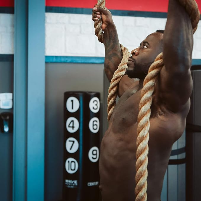 Perantlb Outdoor Climbing Rope for Fitness and Strength Training, Workout Gym Climbing Rope, 1.5'' in Diameter, Length Available: 8,10, 15, 20, 25, 30,40, 50 Feet…