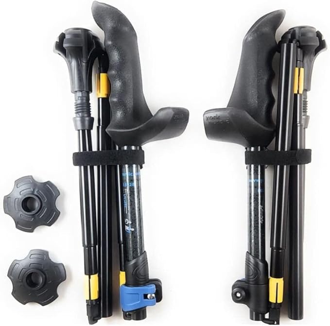 York Nordic 5 Piece Travel Walking Pole Gift Set - Folding Travel Poles, Training Videos, Water Bottle, Pedometer, Travel Bag, and Accessories