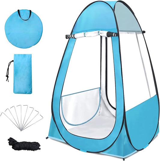 Pop Up Tent, Clear Outdoor Tents Sports Fishing, Rainproof and Windproof Beach Camping, Lightweight and Sturdy, Easy Set Up, UPF 50+ Portable Folding 39" x 64"