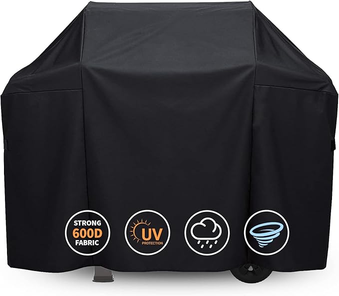 Grisun 7131 Grill Cover 65 Inch for Weber Genesis II 4 Burner and LX 400 Series, Genesis E310 Grill, Waterproof Barbecue Cover for Weber Summit 400 Series and Genesis II 410, 435, 440, UV-Resistant