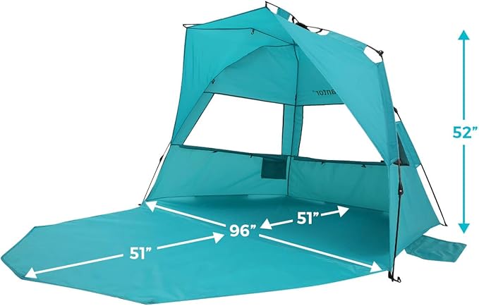 Alvantor Beach Tent Beach Umbrella Outdoor Sun Shelter Cabana Automatic Pop Up UPF 50+ Sun Shade Portable Camping Hiking Canopy Easy Setup Windproof Randomly Send Old or New Model