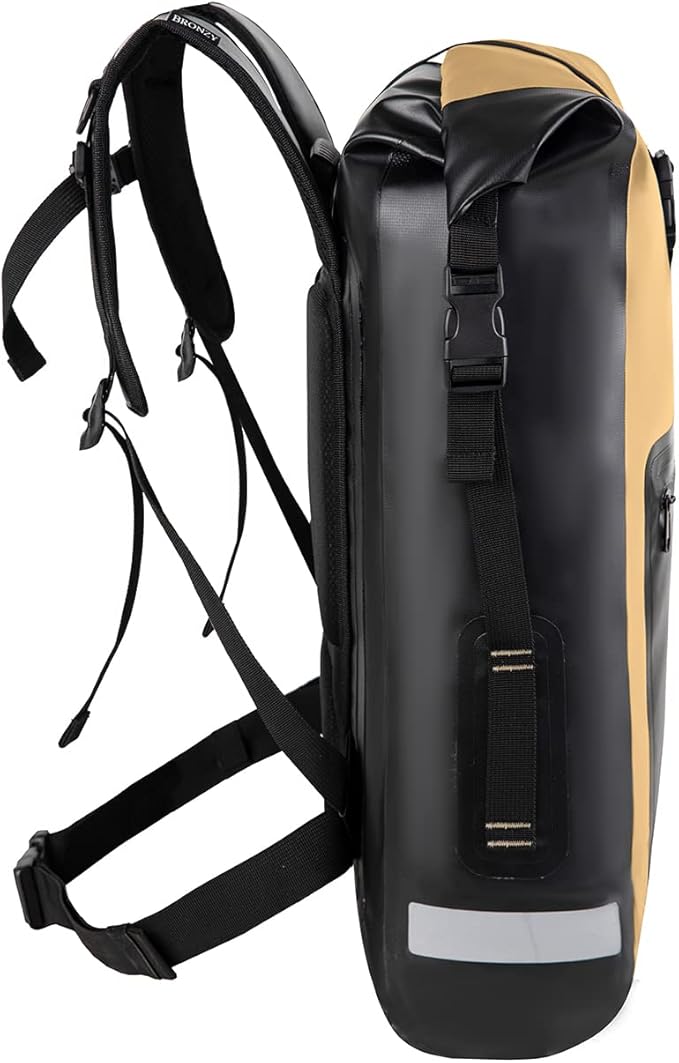 Waterproof Backpack Waterproof Bag Dry Bags 30L Roll Top Closure Travel Bags For Kayaking Camping Boating Hiking Beach (Khaki)