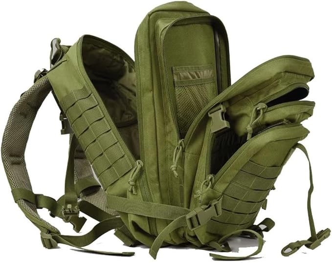 REEBOW GEAR Military Tactical Backpack Small Molle Assault Pack Army Bug Bag Backpacks Rucksack Daypack (Army Green)