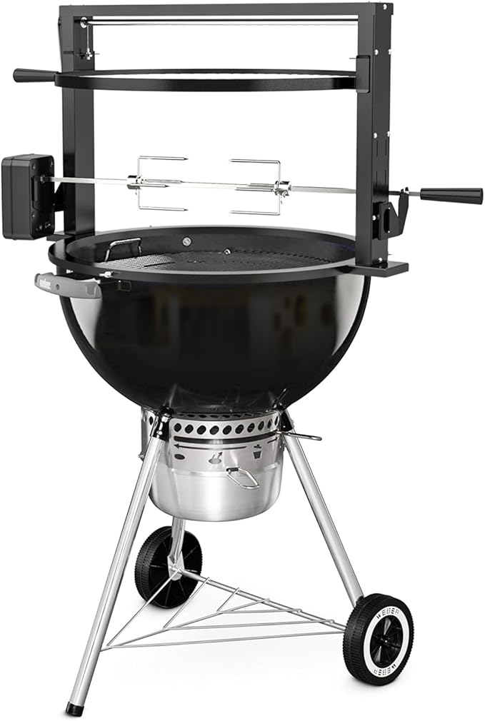 only fire Santa-maria Style Grill Rotisserie System Adjustable Cooking Grate Attachment for Weber 22 inch Kettle Grills - Global Patent
