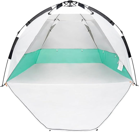 Beach Tent Pop Up Shade, Instant Beach Tents Sun Shelter with UPF 50+ UV Protection, Lightweight & Easy Setup Tent 2-6 Person