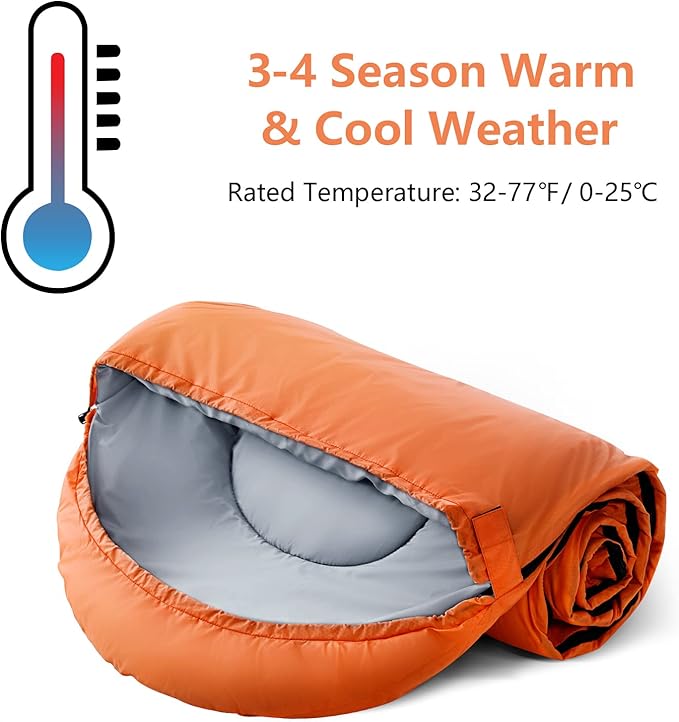 Sleeping Bags for Adults,Kids & Girls-Warm & Cold Weather Lightweight Waterproof Sleeping Bag Backpack with Compact Bag,Great for 3-4 Seasons Hiking,Camping and Outdoor Mountaineering
