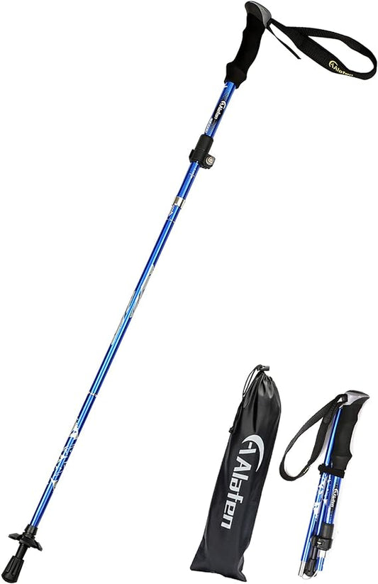 Aluminum Collapsible Ultralight Travel Trekking Hiking Pole for Men and Women