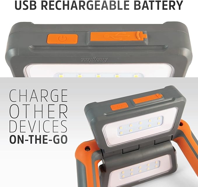 Energizer Rechargeable LED Lantern, Bright Multi-Panel Work Light, Water-Resistant Camping Lantern, Micro-USB Charging Cable, Pack of 1