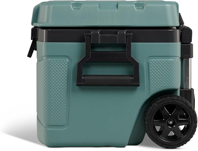 Igloo Trailmate 52Qt Wheeled Cooler, Insulated Hard Shell Ice Chest, Spruce