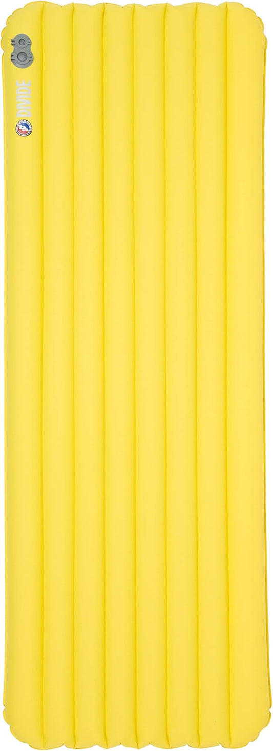 Big Agnes Divide | Lightweight, Compact, Warm-Weather Air Chamber Sleeping Pad, Wide Regular, Warm Olive