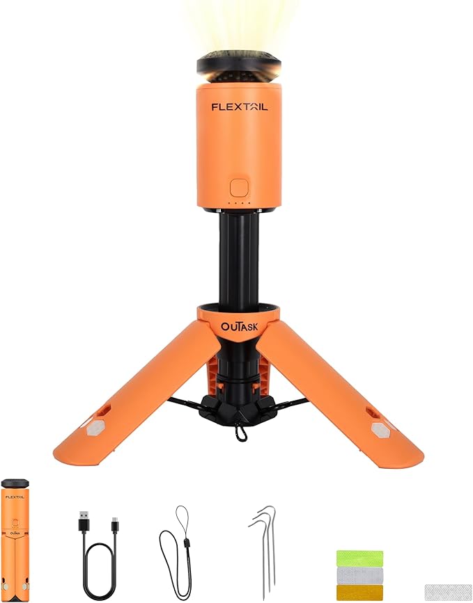 Camping Light Telescopic, Collapsible Magnetic Camping Lantern with 12000mAh Battery, Telescoping IPX6/IPX7 Waterproof Flashlights, Camping Lamp for Emergency, Camping