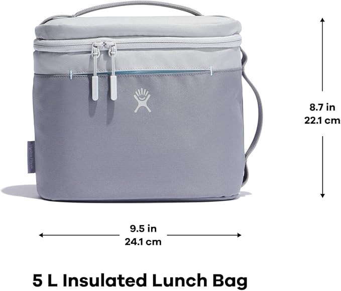 Hydro Flask Lunch Bag - Insulated Reusable Zipper Travel Lunchbox Lunchbag Food Container - Non-Toxic & BPA-Free