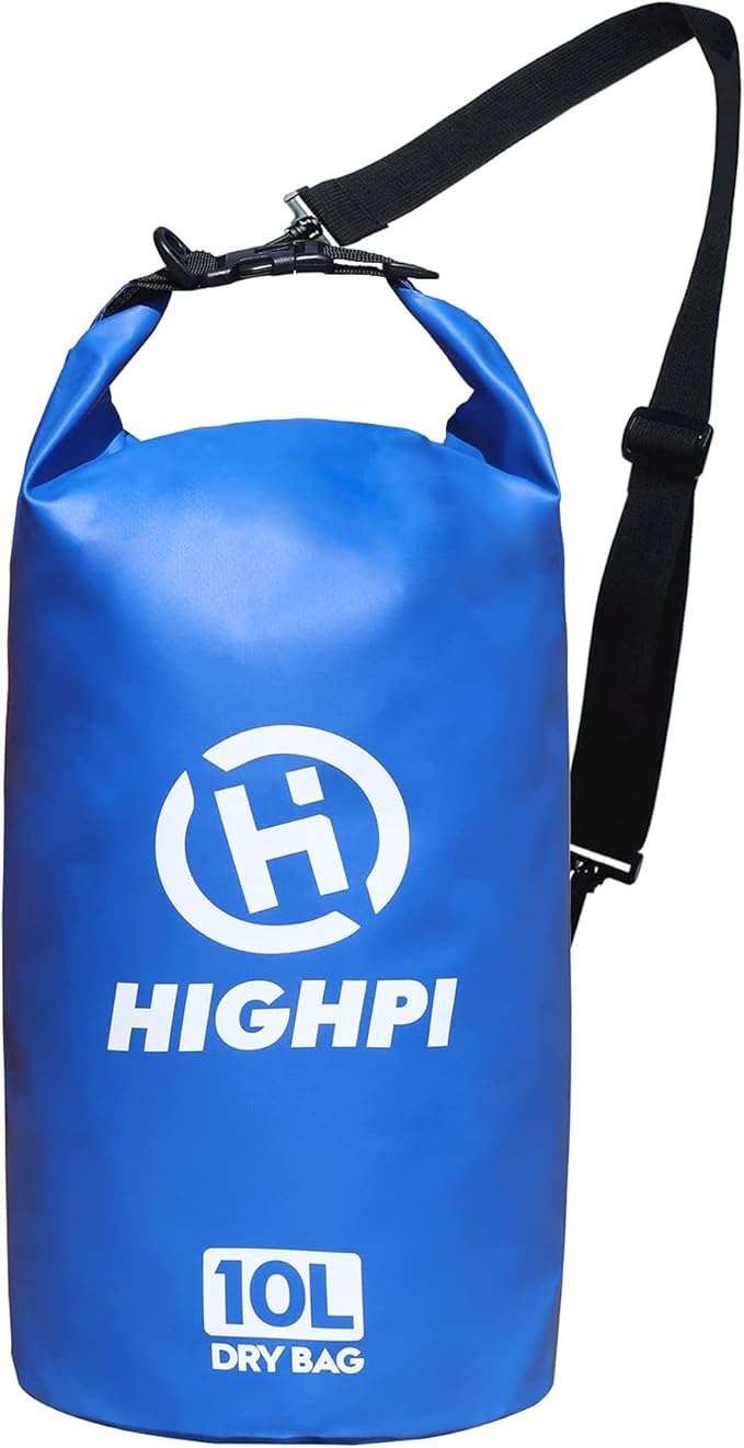 Highpi Floating Waterproof Dry Bag 10L，Roll Top Sack Keeps Gear Dry for Paddle board, Kayaking, Rafting, Boating, Swimming, Hiking, Beach,Camping, Fishing