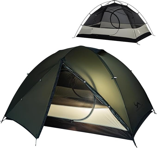 MC TOMOUNT Backpacking Tent 2 Person Tent Waterproof Lightweight Tent for Outdoor Camping Hiking
