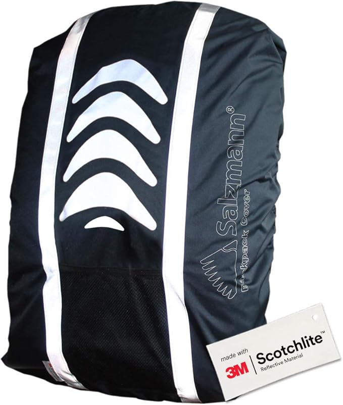 Salzmann Reflective Backpack Cover | High Visibility, Waterproof & Weatherproof | Ideal for Cycling, Running & Hiking