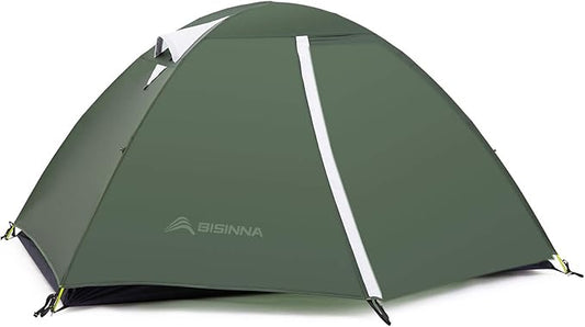 BISINNA 2 Person Camping Tent Lightweight Backpacking Tent Waterproof Windproof Two Doors Easy Setup Free Standing Double Layer Ultralight Tent for Camping Outdoor Hunting Hiking Mountaineering Travel