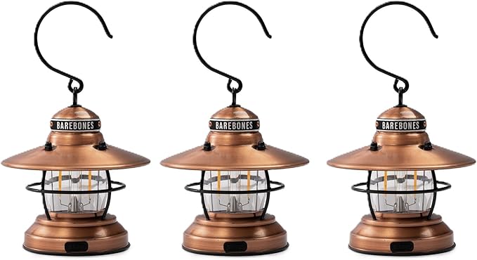 Barebones Edison Mini Vintage Adjustable LED Compact Outdoor Lantern - Essential Gear for Camping, Hiking, Fishing, Tents and Outdoor Adventures