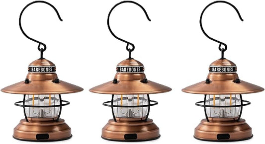 Barebones Edison Mini Vintage Adjustable LED Compact Outdoor Lantern - Essential Gear for Camping, Hiking, Fishing, Tents and Outdoor Adventures
