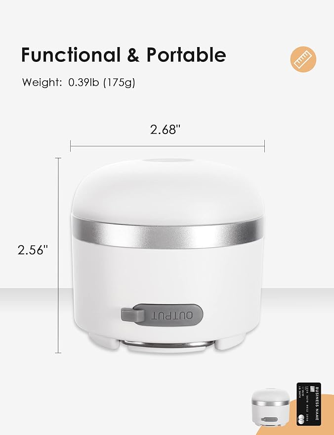 Joyzy Rechargeable LED Camping Lantern - 5 Light Modes, 600lm Outdoor Light, Mini Hanging Lamp for Fishing, Car or House Emergency Kit (White)