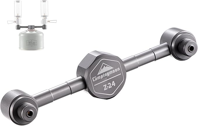 CAMPINGMOON 2 Outlet Adapter for EN417 Lindal Valve Canister Device Camping Lantern Z24