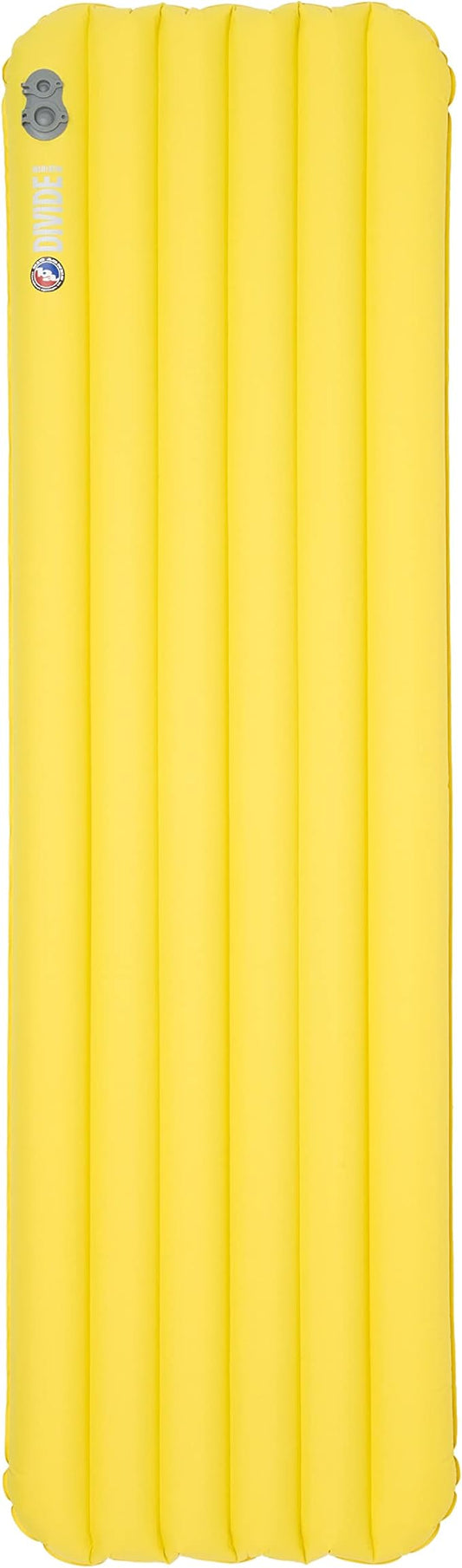 Big Agnes Divide Insulated | Lightweight, Compact, 3-Season Air Chamber Sleeping Pad, Wide Regular, Warm Olive