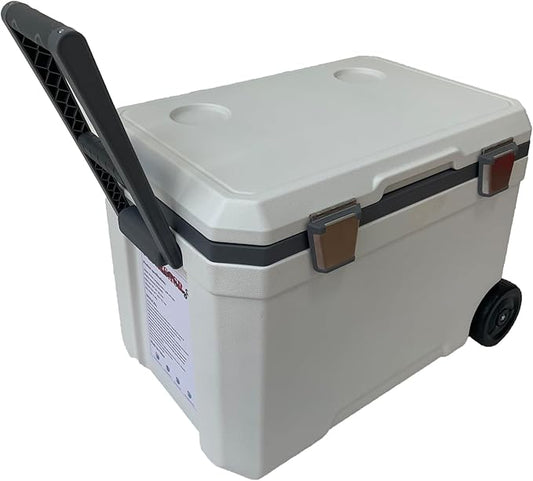 48 Quart Camping Cooler，Portable Cooling Box，Suitable for BBQ, Camping, picnics, and Other Outdoor Activities