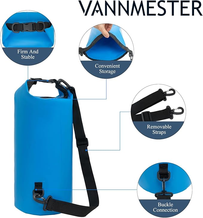 Floating Waterproof Bag Small Dry Backpack Sand Bag Anchor Waterproof Backpack for Travel Beach Vacation Hiking Camping (Blue)