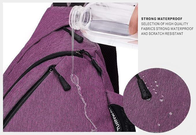 Water-Proof Sling bag/Crossbody Backpack/Shoulder Bag with USB Charging Port for Travel, Hiking, Cycling, Camping