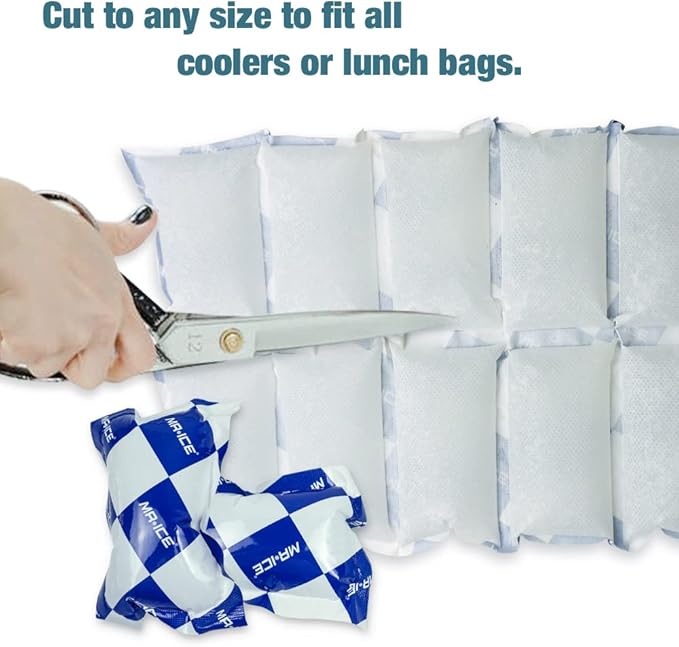 Reusable Dry Ice Packs for Shipping & Storage - Long Lasting Cold Packs for Lunch Box & Coolers - Ideal for Frozen Food & Drinks