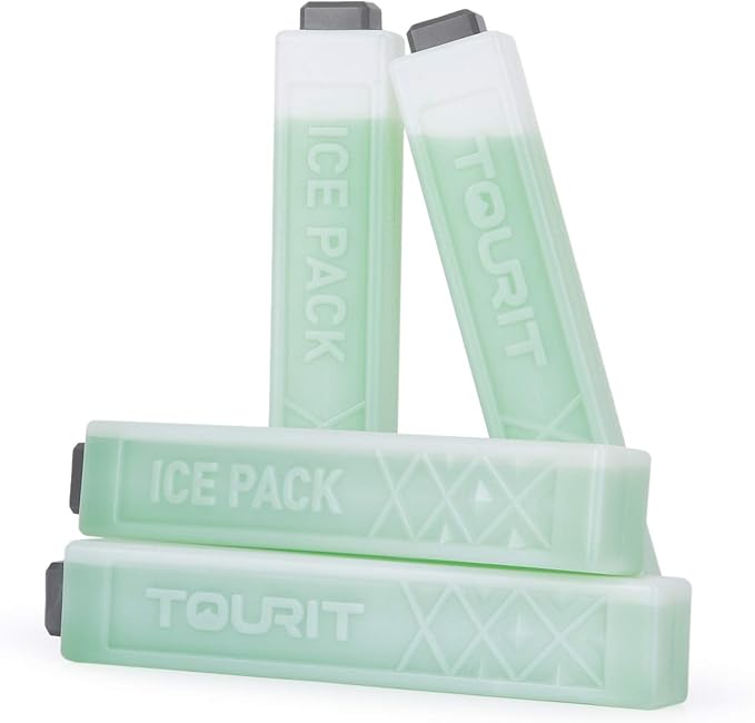 TOURIT Ice Packs for Coolers Reusable Long Lasting Freezer Packs for Lunch Bags/Boxes, Cooler Backpack