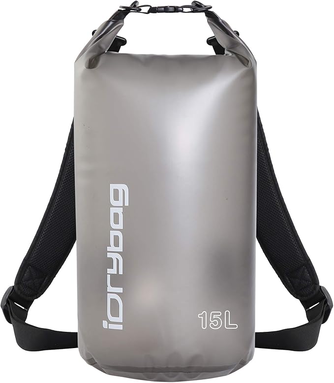 IDRYBAG Clear Dry Bag Waterproof 2L/5L/10L/15L/20L, Small Dry Sack Waterproof Bag for Kayaking