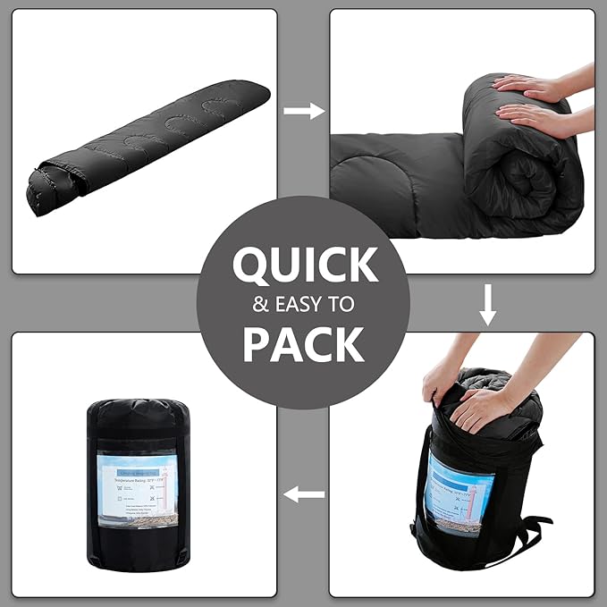 Sleeping Bags for Adults,Kids & Girls-Warm & Cold Weather Lightweight Waterproof Sleeping Bag Backpack with Compact Bag,Great for 3-4 Seasons Hiking,Camping and Outdoor Mountaineering