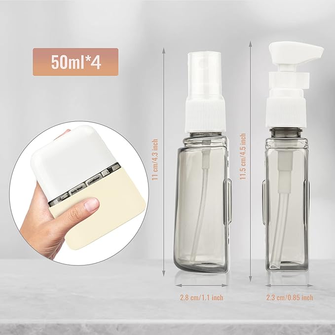 Bpluma Travel Bottles, Leak Proof Containers For Toiletries TSA Approved Airplane Accessories Kits For Liquid With Labels