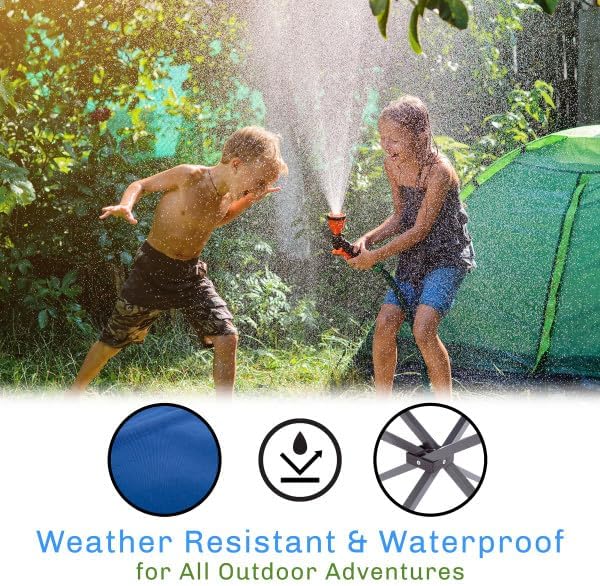 Wakeman Camp Table - Outdoor Folding Table with 4 Cupholders and Carrying Bag for Camping, Beach, Picnic, Sporting Events, and More Outdoors